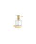 Dispenser Αντλία Σαπουνιού Επιτοίχια Sanco Monogram Brushed Brass 120422-AB12