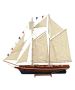 Ξύλινο Καράβι Ιστιοφόρο Cutty Sark 50x9,5xH45cm,Χρώμα Λευκό-Μπλε 31096