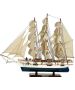 Ξύλινο Καράβι Ιστιοφόρο Cutty Sark 70x13xH60cm,Χρώμα Λευκό-Μπλε 31113