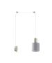 SE21-NM-4-NM1W-SH2 ADEPT TUBE Nickel Matt Wall Lamp Gray Fabric Shade+ HOMELIGHTING 77-8797