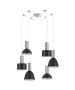 SE21-NM-4-BL6-MS12 ADEPT FLEX Nickel Matt Pendant Black Metal Shade+ HOMELIGHTING 77-8928