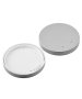 SET OF SILVER PLASTIC END CAPS FOR PROFILE P66, 2 PCS WITHOUT HOLE ACA EP66