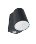 LED COB WALL SENSOR LUMINAIRE 6W 400LM 100° 230V AC 3.000K DARK GREY CRI80 IP54 30.000HRS ACA LG0509GPIR