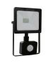 BLACK SENSOR LED SMD FLOOD LUMINAIRE IP66 10W 4000K 850Lm 230V RA80 ACA Q1040S