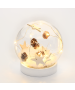 "GLASS SNOW BALL STARS", 10 MINI WW LED ΛΑΜΠ. ΜΠΑΤ. (2XAAA) IP20 Φ12CM ACA X07101132