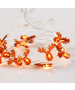 "REINDEER" 15 MINI LED ΛΑΜΠΑΚ. ΣΕΙΡΑ, WW, ΑΣΗΜΙ ΚΑΛΩΔ. ΧΑΛΚΟΥ, MΠΑΤ. (2ΑΑ),IP20, 140+30CM ΔΙΑΦ ΚΑΛ ACA X07151104