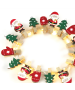 "SANTA & TREES" 16 MINI LED ΛΑΜΠ. ΣΕΙΡΑ, WW, ΑΣΗΜΙ ΚΑΛ. ΧΑΛΚ., MΠΑΤ. (2ΑΑ),IP20, 150+30CM ΔΙΑΦ ΚΑΛ ACA X07161105