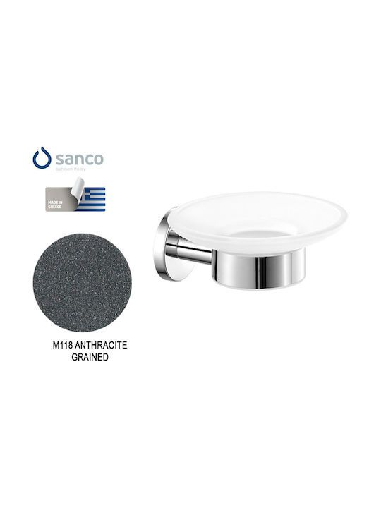 Σαπουνοθήκη Επιτοίχια Sanco Ergon Antracite Grained 25902-M118