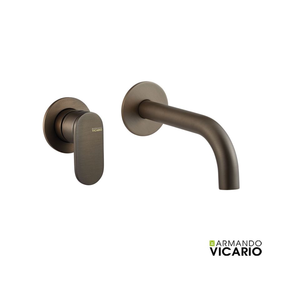 Μπαταρία Νιπτήρα Εντοιχισμού 2 Οπών Armando Vicario Slim Tuscany Brass 500045-541