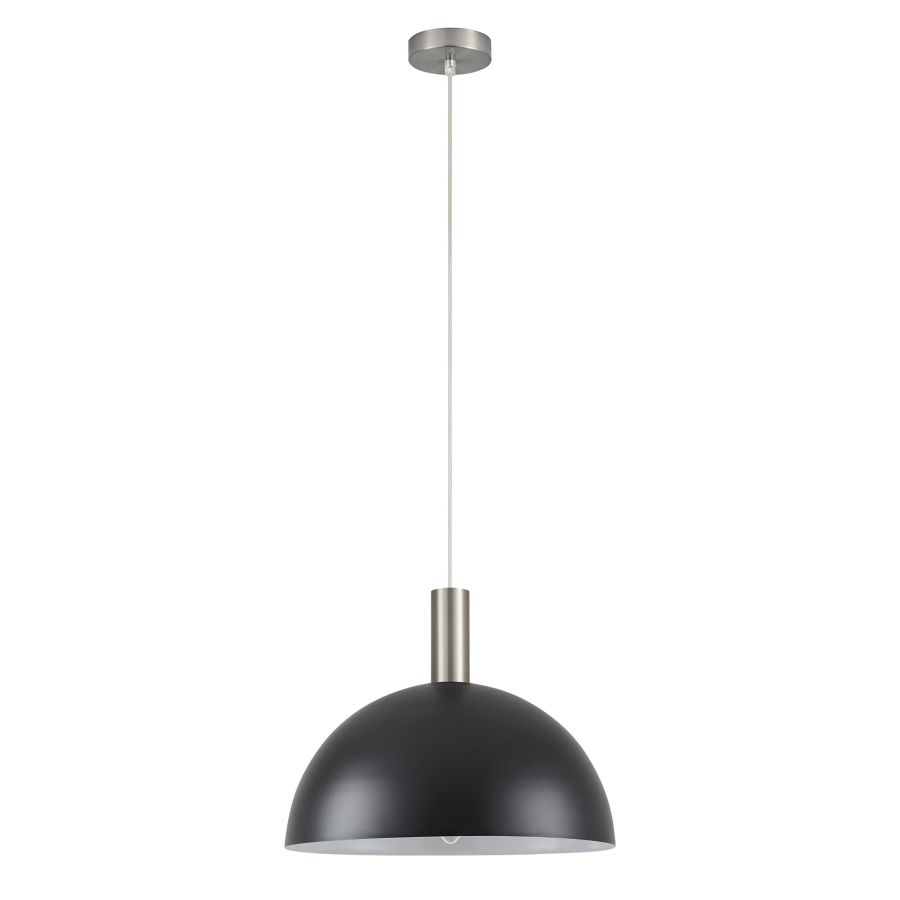 SE21-NM-4-MS40 ADEPT TUBE Nickel Matt Pendant Black Metal Shade+ HOMELIGHTING 77-8406