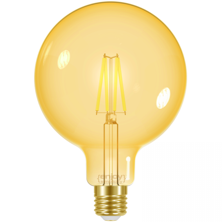 Λαμπτήρας Led Filament Amber Dimmable G125 E27 7,5w 2000K 600lm Ø125xH178mm Enjoy EL825911