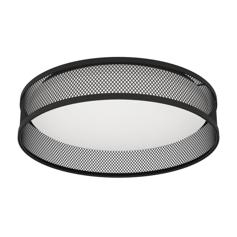 Πλαφονιέρα Οροφής Μαύρη Ø38,5cm LED 3000Κ 2400lm Eglo Luppineria 900795