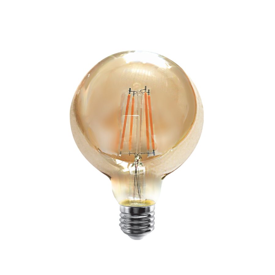 InLight E27 LED Filament G95 8watt με μελί κάλυμμα 7.27.08.42.1