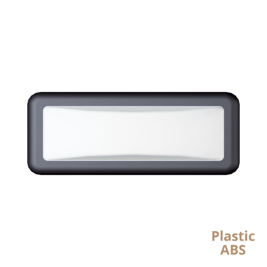 Απλίκα IP54 Led 6w 3000K 500lm Πλαστικό ABS Dark Grey Minos Viokef 4189700