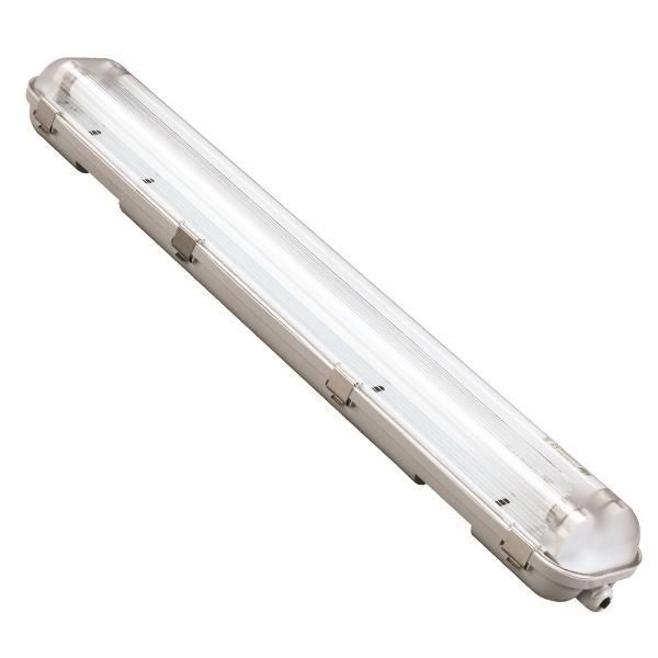 ΦΩΤΙΣΤΙΚΟ ΣΤΕΓΑΝΟ ΓΙΑ LED TUBE ME INOX CLIPS 2x0.60m 147-56063