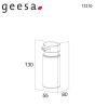 Διανομέας Ντισπένσερ Επικαθήμενο 135 ml Inox Geesa Tiger 13210-111