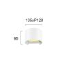 Απλίκα Round IP44 με ρυθμιζόμενη γωνία φωτισμού 6w Led 3000K Warm White 420 lm  Λευκό Αλουμίνιο Viokef Greg 4188700