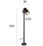 Προβολέας IP65 Led 5w 379lm 3000K 20° Αλουμίνιο Dark Grey Viokef Atlas 4229700