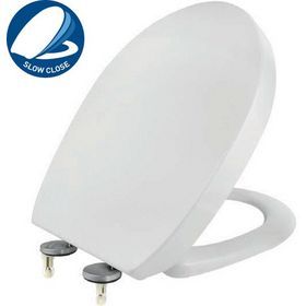 Κάλυμμα Λεκάνης WC 36,5x43-46cm Οπές 14-16cm Αποσπώμενο Soft Close Βακελιτικό Λευκό Elvit 0203 