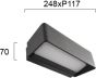 Απλίκα Επίτοιχη IP65 Ανθυγρή Led 13w 600 lm 3000K Up-Down Ανθρακί Αλουμίνιο-PC Viokef Edison 4255500