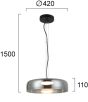 Μονόφωτο Led 16w 3000K 1787lm D420xH1500mm Φυμέ Simple Viokef 4302400