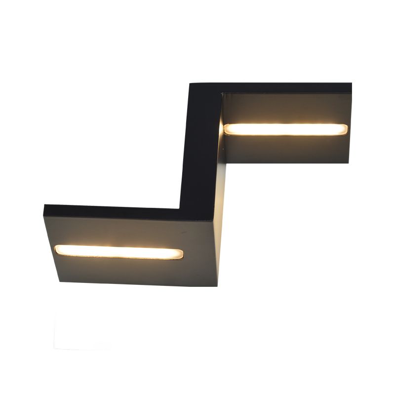 ACA L36294BK  Απλίκα Τοίχου Tetris 2*4watt Led 3000K Μέταλλο Μαύρο  Ματ 