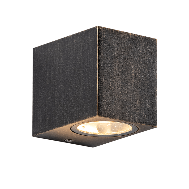 GU10 WALL LUMINAIRE 230V AC GOLDEN BLACK IP65 MAX.35W ACA LG2203GU10GB