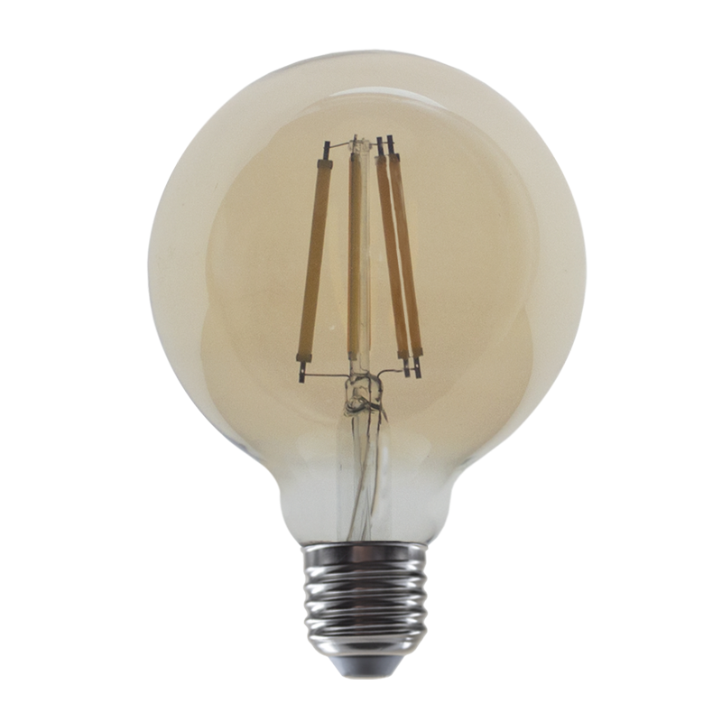 LED FILAMENT E27 DIM G95 AMBER 10W 2700K 230V AC 1160LM RA80 ACA PALA9510WWDIMAM