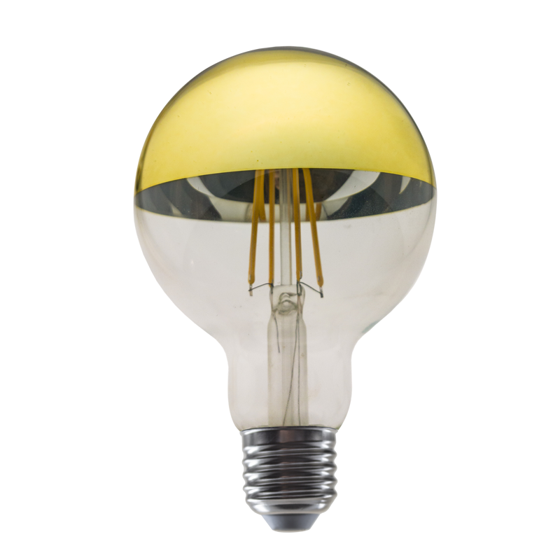 LED FILAMENT E27 DIM G95 GOLD 8W 2700K 230V AC 900LM RA80 ACA PALA958WWDIMG