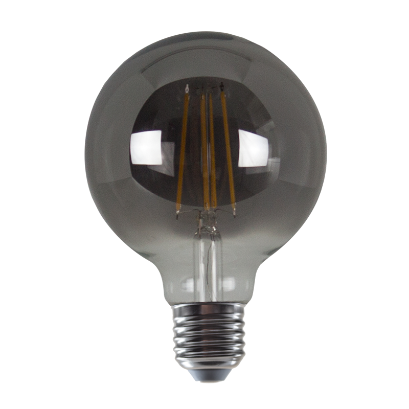 LED FILAMENT E27 G95  SMOKE 8W 1800K 230V AC 400LM RA80 ACA PALA958WWSM