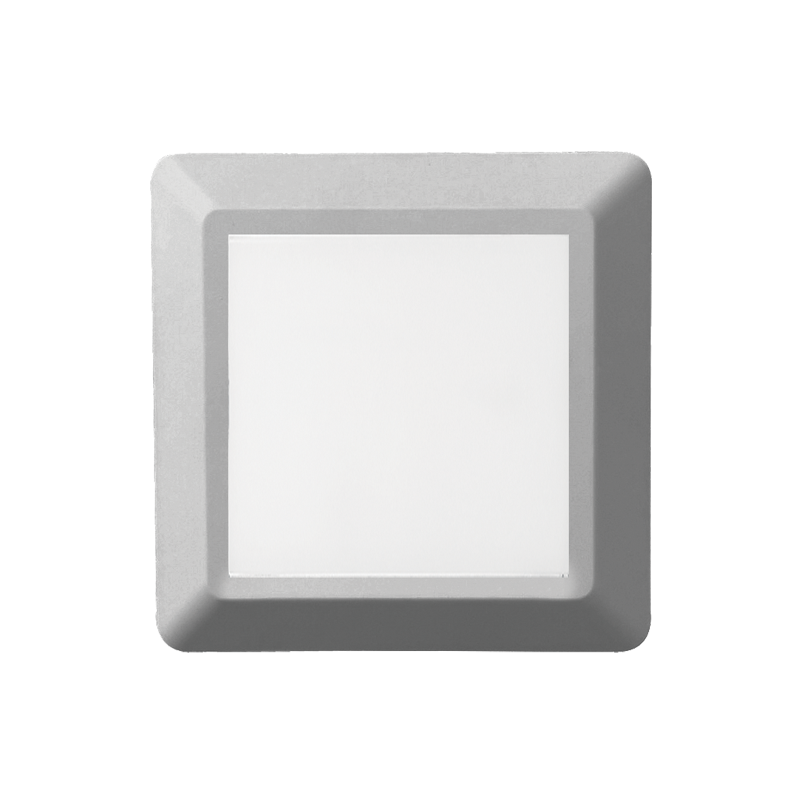 LED WALL SQUARE LUMINAIRE GREY 230V AC IP65 4W 3000K 270LM RA80 ACA SLIM51N