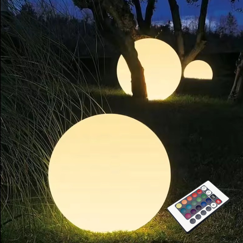 ΗΛΙΑΚΗ/ΕΠΑΝΑΦΟΡΤΙΖΟΜΕΝΗ RGBW LED ΜΠΑΛΑ D30cm IP54 LiFePO4 1800mAh  ACA SOLB30RGBW