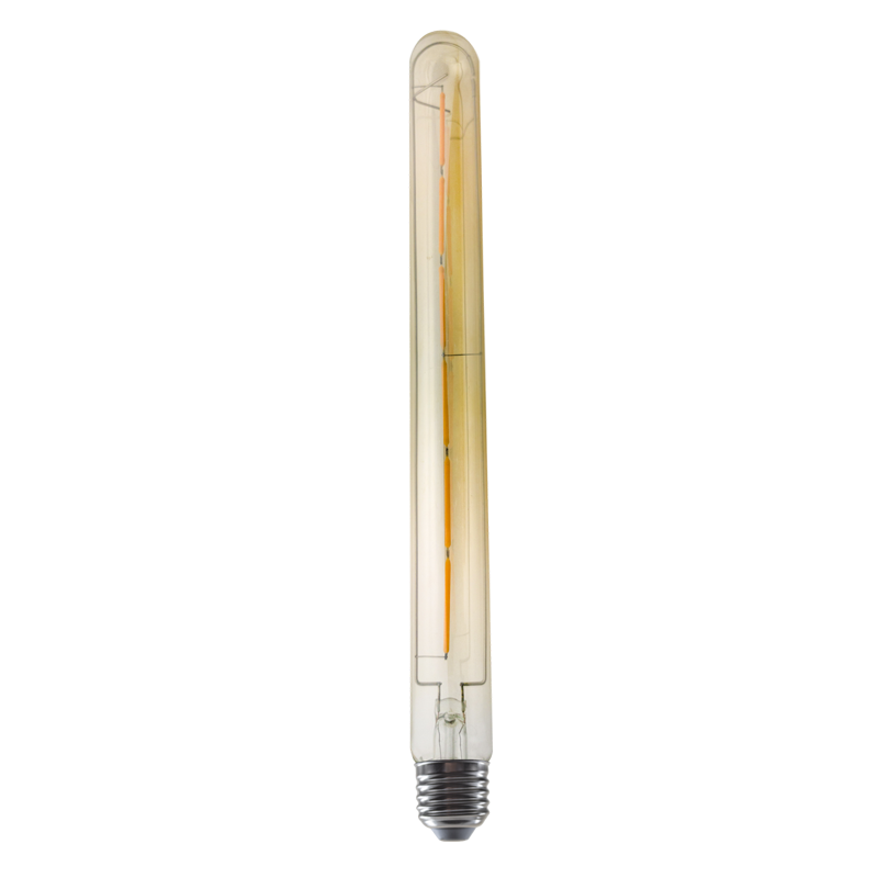 LED FILAMENT E27 DIM T30 AMBER 300mm 6W 2700K 230V AC  760LM RA80 ACA TORU3006WWDIMAM