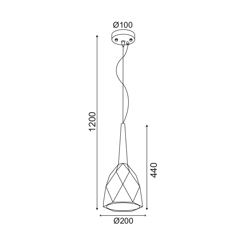 ΚΡΕΜΑΣΤΟ Φ/Σ 1ΧΕ27 ΤΣΙΜΕΝΤΟ+ΞΥΛΟ Φ20ΧΗ120CM DIODUS ACA V35146