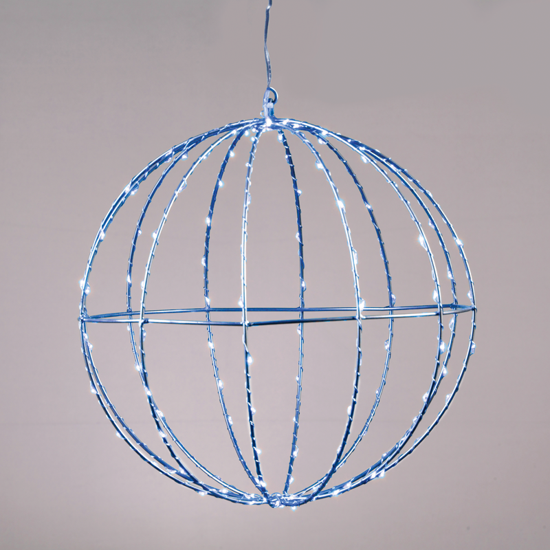 "D40CM SILVER BALL" 240 ΜΙΝΙ LED ΛΑΜ, ΜΠΛΕ, ΑΣΗΜΙ ΚΑΛΩΔ. ΧΑΛΚΟΥ,ΑΝΤΑΠΤ.(4.5VDC),IP44, 3M ΔΙΑΦ ΚΑΛ ACA X0624064226