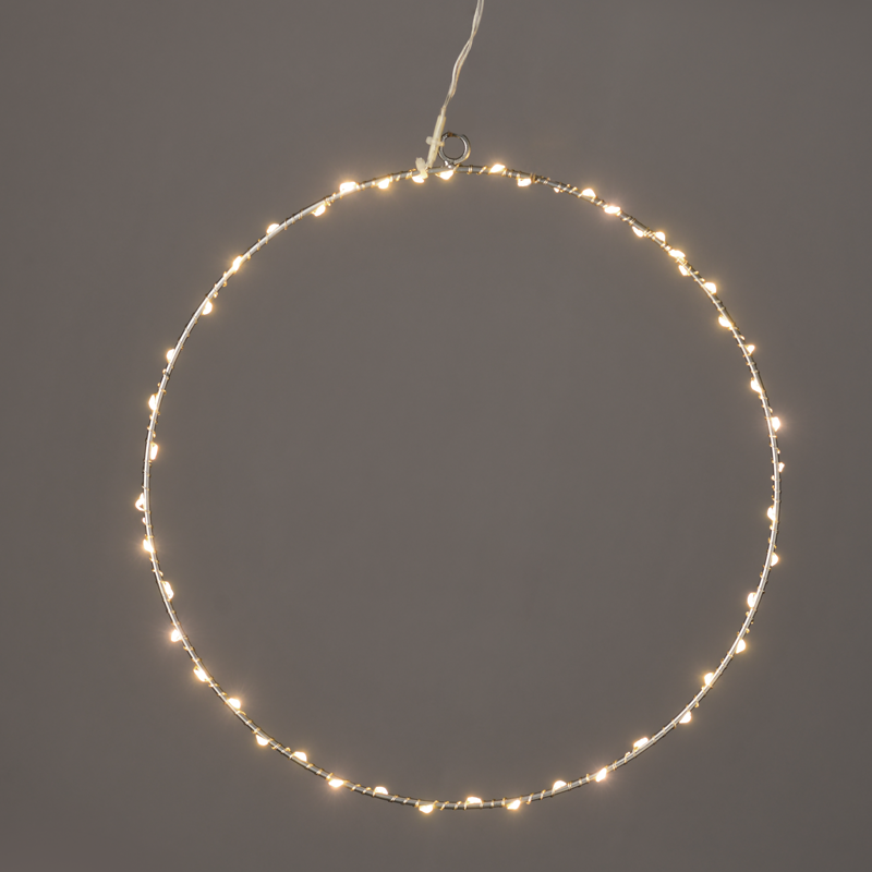 "D50CM SILVER ROUND" 65 ΜΙΝΙ LED ΛΑΜ, WW, ΑΣΗΜΙ ΚΑΛΩΔ. ΧΑΛΚΟΥ,ΑΝΤΑΠΤ.(3VDC),IP44, 3M ΔΙΑΦ ΚΑΛ ACA X066514227