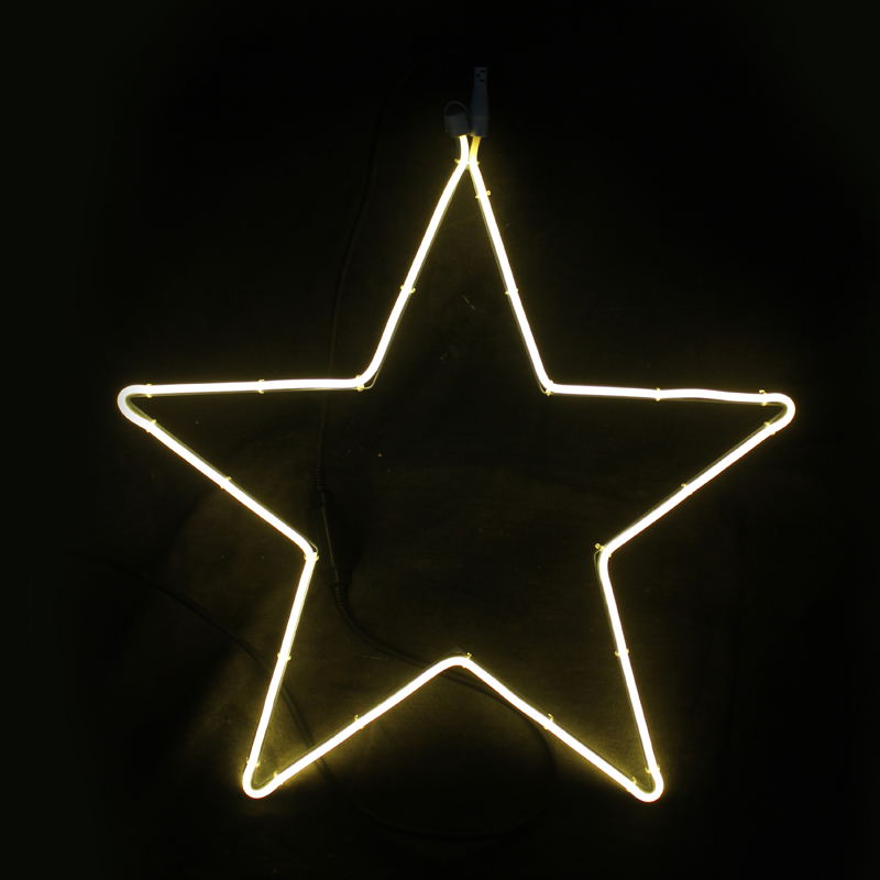 "STAR" 200 NEON LED 2m NEON DOUBLE SMD ΦΩΤ., WW ΣΤΑΘ., IP44, 58X54CM, 1.5m ΚΑΛ. ACA X082001415