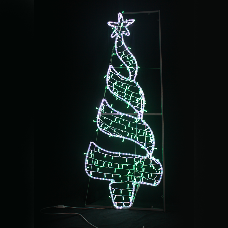 CHRISTMAS TREE,270&200LED ΕΠΙΣT ΣΧΕΔ 7.5mΜΟΝΟΚ ΦΩΤ+ΛΑΜ ΣΕΙΡ,CW+ΠΡΑΣ ΣΤΑΘ,IP65,750x200CM,1.5m ΤΡ ACA X082702219N