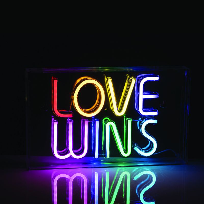 LOVE WINS 120 NEON LED ΛΑΜΠ USB ΚΑΛ 2m ΠΟΛΥΧΡΩΜΑ IP20 31*4,6*19cm 2m ΚΑΛ ACA X131203718