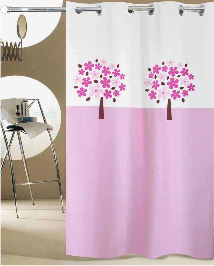 Κουρτίνα Μπάνιου Ροζ Μ180xΥ180cm Tree Hookless San Lorentzo 1957 PINK