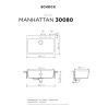 Νεροχύτης  Ένθετος 79*50 εκ.Γρανίτης Croma Schock Cristalite Manhattan 30080-1441