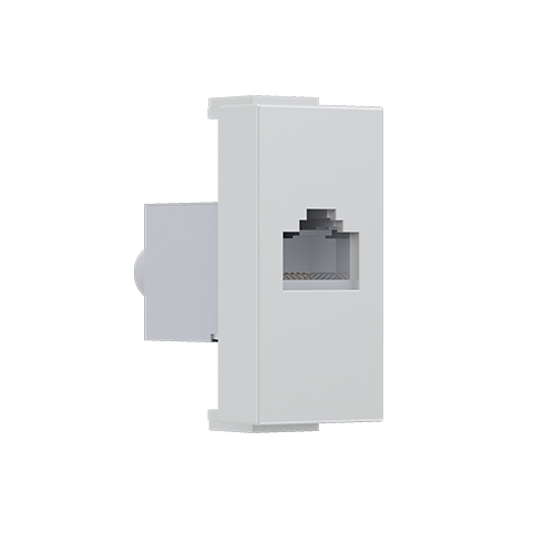 MODYS ΠΡΙΖΑ ΔΙΚΤΥΟΥ ΙΒΟΥΑΡ 1 ΣΤ. RJ45 CAT.6 ΜΕ ΘΩΡΑΚΙΣΗ IP20 ACA 10101312231