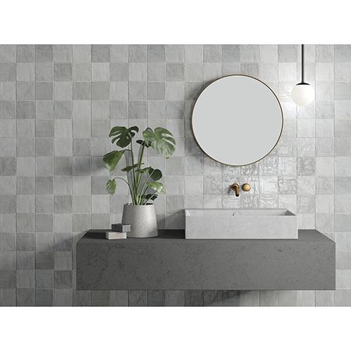 Πλακάκι Τοίχου 10x10cm Γυαλιστερό Peronda Ceramicas Riad Glossy Grey 