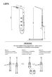 Στήλη Ντους -Υδρομασάζ  4 Εξόδων Μασίφ Αλουμίνιο Satin Icos Shower Lete 