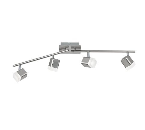 Σποτ Ράγα Τετράφωτη 78cm Nickel Matt LED 4x3,5w 3000K 4x400lm Trio Lighting Roubaix R82154107