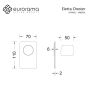 Μίκτης Εντοιχισμού 1 Εξόδου Χρώμιο Eurorama Eletta Tecno Chrome 167055SL-100