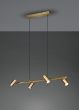 Κρεμαστό Retro Old Brass Φωτιστικό Ράγα 80xH150cm 4xGU10 Trio Lighting Marley 302400404