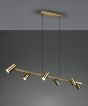 Κρεμαστό Φωτιστικό Ράγα 115xH150cm Old Brass 6xGU10 Trio Lighting  Marley 302400604