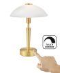 Πορτατίφ 26xH35cm Touch Dimmable 1xE14 Λευκό Καπέλο Χρυσή Βάση Eglo Solo 87254