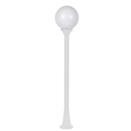 PLASTIC FLOOR GARDEN WHITE LUMINAIRE 100CM Φ200 E27 IP44 ACA PLGM5W